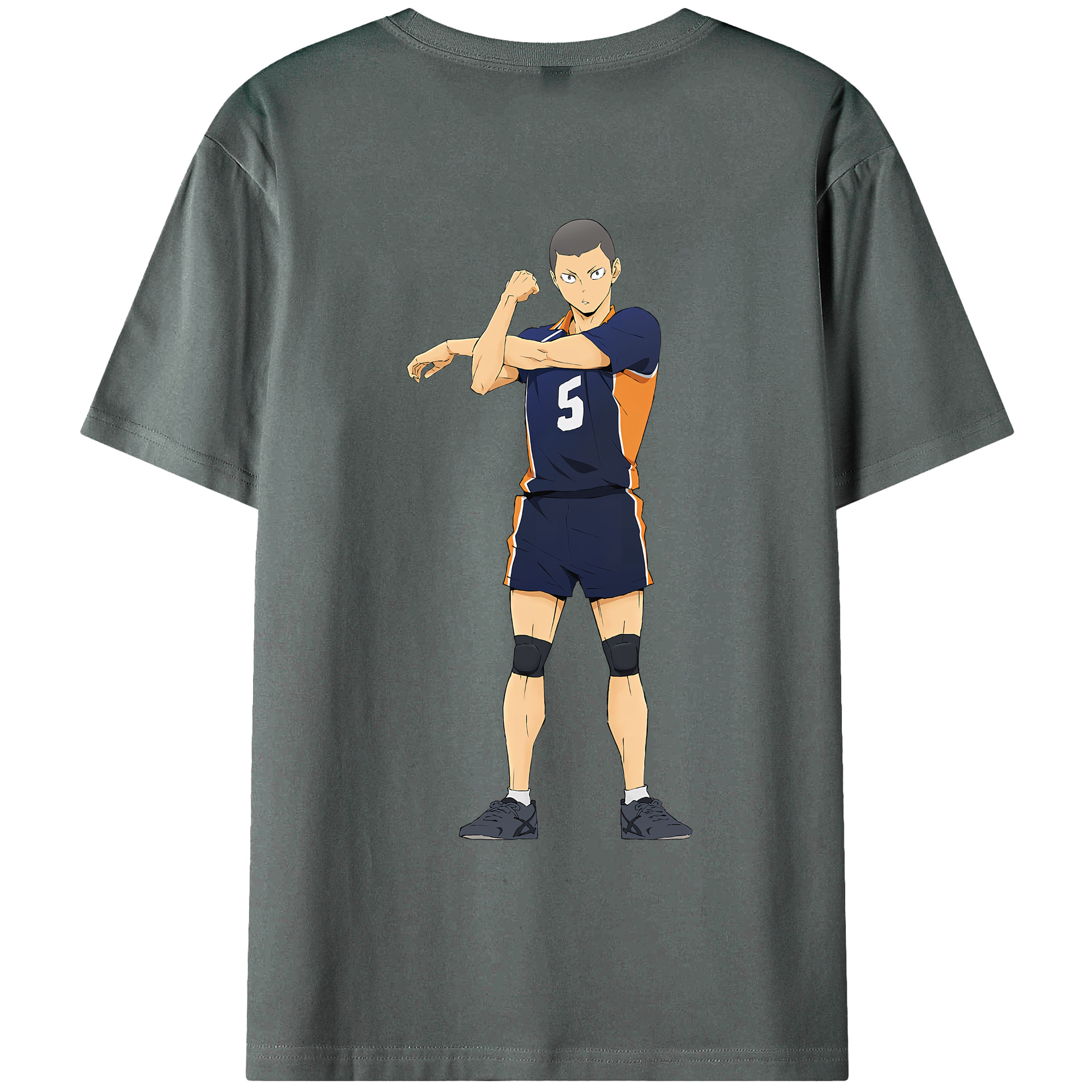 （画像用） ハイキュー!! Haikyu!! 綿100％ メンズ半袖Tシャツ（バックプリント） 通気性
